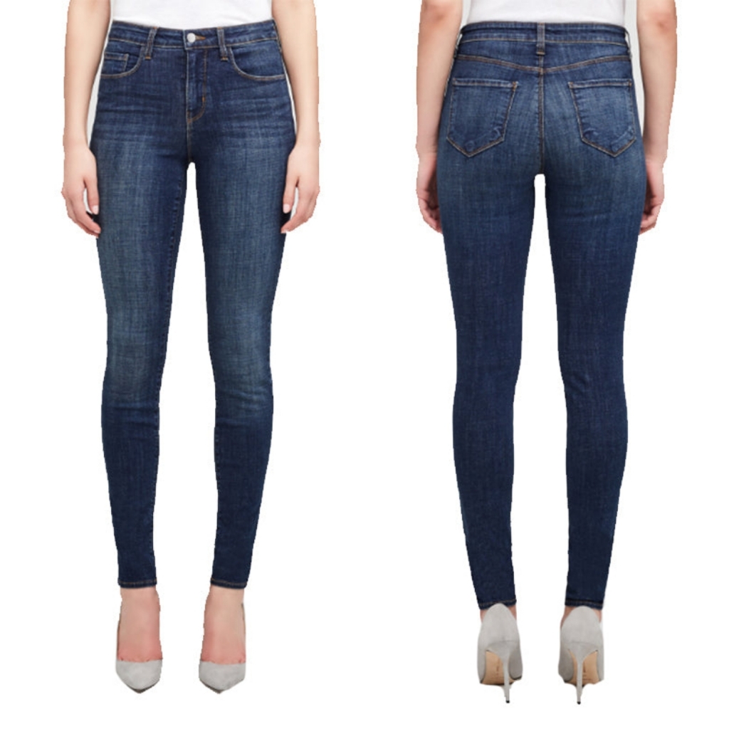 L'agence Marguerite High Rise Skinny Jeans In Moonseed Wash 28.